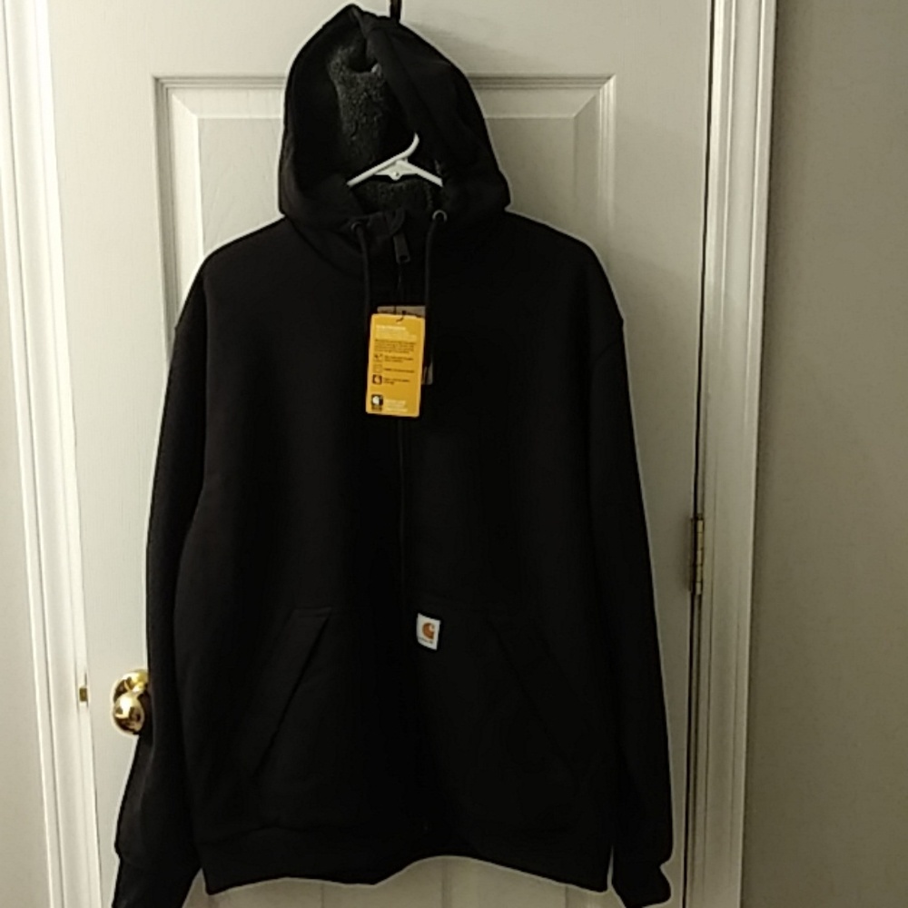 Carhartt Lined Full Zip Up Hooded Sweatshirt